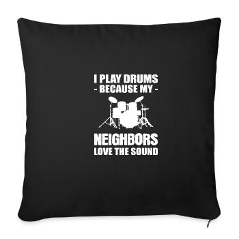 Aime le cadeau de l’artiste sonore - Housse de coussin décorative 45 x 45 cm - noir - Devant