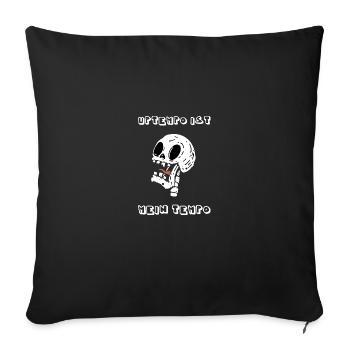 Techno Uptempo Rave Tekk Music Celebrations - Sofa pillowcase 17,3'' x 17,3'' (45 x 45 cm) - black - Front