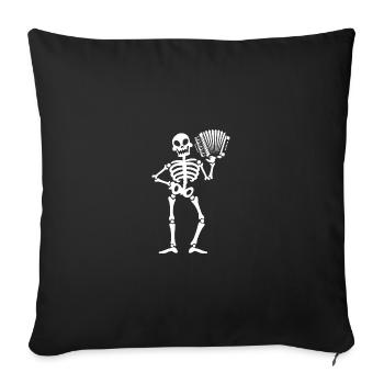 Accordion Player Accordion - Sofa pillowcase 17,3'' x 17,3'' (45 x 45 cm) - black - Front