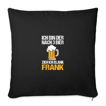 bière amateurs de bière Booze Party Frank - Housse de coussin décorative 45 x 45 cm - noir - Devant