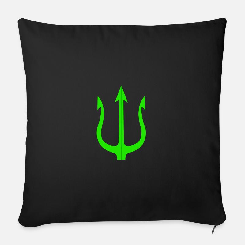 trident - Sofa pillowcase 17,3'' x 17,3'' (45 x 45 cm) - black