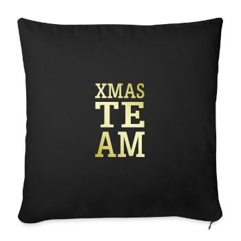 Xmas Team Christmas - Sofa pillowcase 17,3'' x 17,3'' (45 x 45 cm) - black - Front