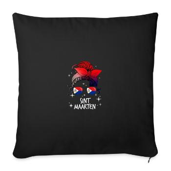 Sint Maarten - Sofa pillowcase 17,3'' x 17,3'' (45 x 45 cm) - black - Front
