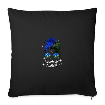 Solomon Islands - Sofa pillowcase 17,3'' x 17,3'' (45 x 45 cm) - black - Front