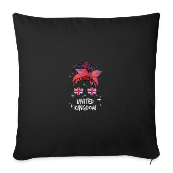 Great Britain - Sofa pillowcase 17,3'' x 17,3'' (45 x 45 cm) - black - Front