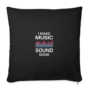 Ingénieur du son ingénierie du son disant - Housse de coussin décorative 45 x 45 cm - noir - Devant