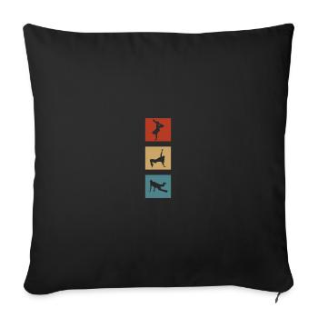 Breakdance retro bboy breaker - Sofa pillowcase 17,3'' x 17,3'' (45 x 45 cm) - black - Front