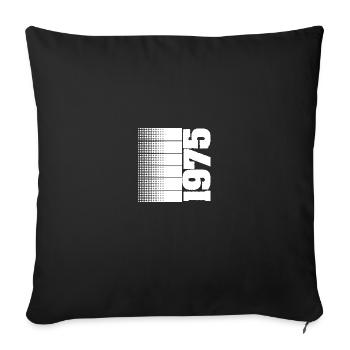 1975 - Housse de coussin décorative 45 x 45 cm - noir - Devant
