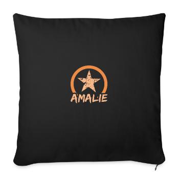 Amélie - Housse de coussin décorative 45 x 45 cm - noir - Devant