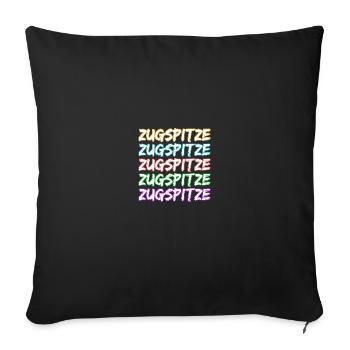 Climbing Zugspitze - Sofa pillowcase 17,3'' x 17,3'' (45 x 45 cm) - black - Front