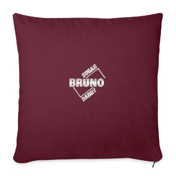 Bruno als Sugardaddy - Sofakissenbezug 45 x 45 cm - Burgunderrot - Vorne