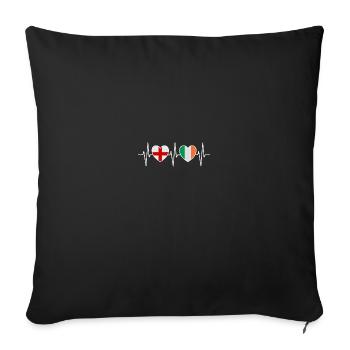 England and Ireland Irish Flag Flags - Sofa pillowcase 17,3'' x 17,3'' (45 x 45 cm) - black - Front