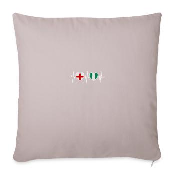 Drapeaux du drapeau nigérian de l’Angleterre et du Nigéria - Housse de coussin décorative 45 x 45 cm - taupe clair - Devant