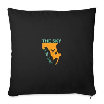 The Sky Is Not The Limit Climbing Climber - Sofa pillowcase 17,3'' x 17,3'' (45 x 45 cm) - black - Front