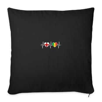 England and Mali Malian flag flags - Sofa pillowcase 17,3'' x 17,3'' (45 x 45 cm) - black - Front