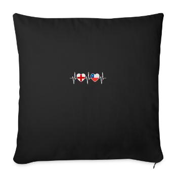 England and Chile Chilean flag flags - Sofa pillowcase 17,3'' x 17,3'' (45 x 45 cm) - black - Front