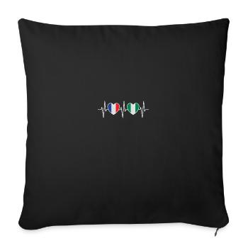 France and Nigeria Nigerian flag Flags - Sofa pillowcase 17,3'' x 17,3'' (45 x 45 cm) - black - Front