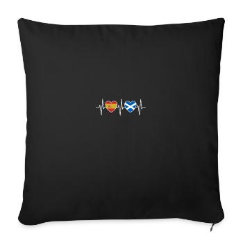 Espagne et Écosse Drapeau écossais Drapeaux - Housse de coussin décorative 45 x 45 cm - noir - Devant