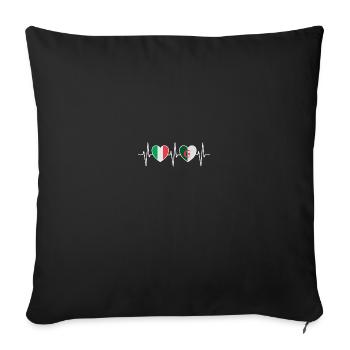 Italy and Algeria Algerian flag Flags - Sofa pillowcase 17,3'' x 17,3'' (45 x 45 cm) - black - Front