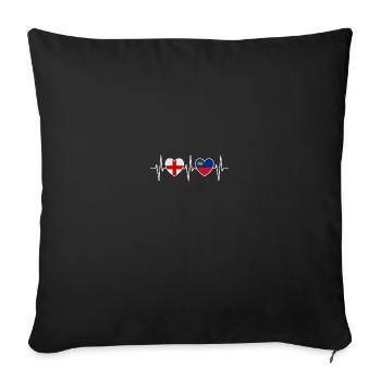 England and Liechtenstein Liechtenstein flag - Sofa pillowcase 17,3'' x 17,3'' (45 x 45 cm) - black - Front