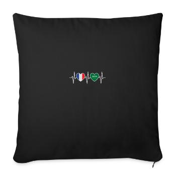 France and Saudi Arabia Saudi Arabian flag - Sofa pillowcase 17,3'' x 17,3'' (45 x 45 cm) - black - Front