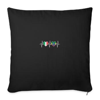 Italy and Ethiopia Ethiopian flag Flags - Sofa pillowcase 17,3'' x 17,3'' (45 x 45 cm) - black - Front