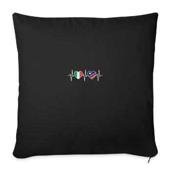 Italy and Namibia Namibian flag Flags - Sofa pillowcase 17,3'' x 17,3'' (45 x 45 cm) - black - Front