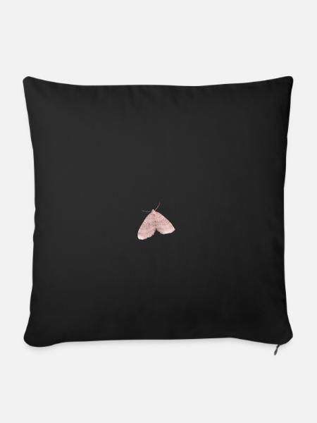 Minimalistischer Pale Moth - Sofakissenbezug 45 x 45 cm - Schwarz