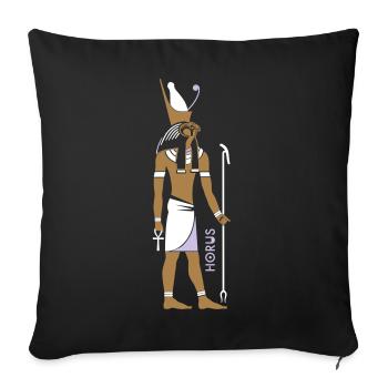 HORUS God of Egypt - Sofakissenbezug 45 x 45 cm - Schwarz - Vorne
