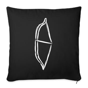 Bow Sketch - Sofa pillowcase 17,3'' x 17,3'' (45 x 45 cm) - black - Front