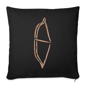 Pfeil und Bogen - Sofakissenbezug 45 x 45 cm - Schwarz - Vorne