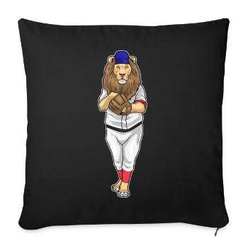 Lion Baseball Baseball Glove Sports - Sofa pillowcase 17,3'' x 17,3'' (45 x 45 cm) - black - Front