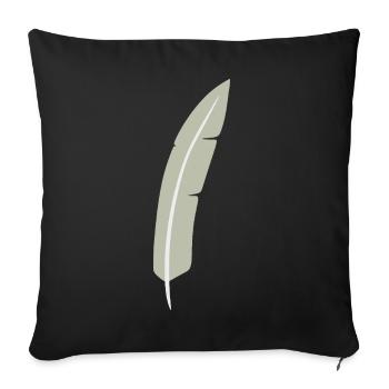 Feather Arc Minimalist Print - Housse de coussin décorative 45 x 45 cm - noir - Devant