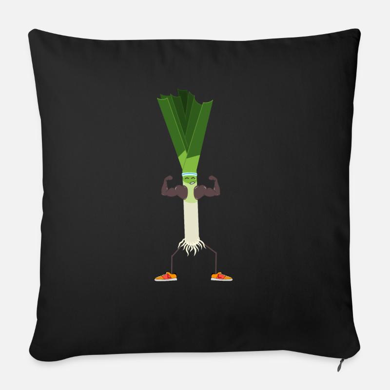 Mr. Ober Lauch - Sofakissenbezug 45 x 45 cm - Schwarz