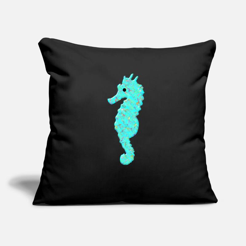 Hippocampe, hippocampe, Housse de coussin décorative 45 x 45 cm