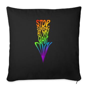 Giant Cock PRIDE - Sofakissenbezug 45 x 45 cm - Schwarz - Vorne