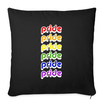 Pride - Pride Month - LGBTQ - Gay - Sofakissenbezug 45 x 45 cm - Schwarz - Vorne