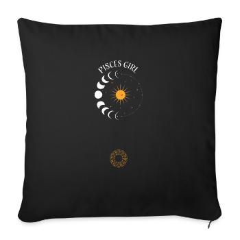 Pisces Girl - Astrology - Sofakissenbezug 45 x 45 cm - Schwarz - Vorne