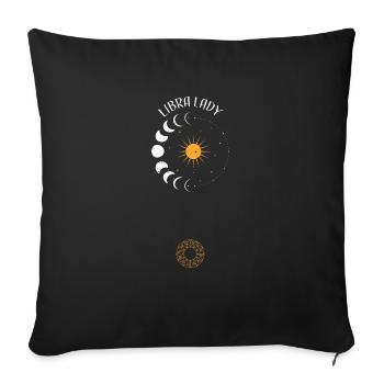 Libra Lady - Astrology - Sofakissenbezug 45 x 45 cm - Schwarz - Vorne