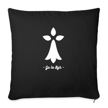 Hermine Stylisée BZH - Housse de coussin décorative 45 x 45 cm - noir - Devant