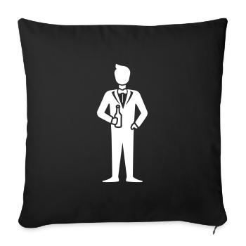 Groom Wedding Bachelor Party - Sofa pillowcase 17,3'' x 17,3'' (45 x 45 cm) - black - Front