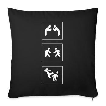 Taekwondo Evolution Athlète de Taekwondo - Housse de coussin décorative 45 x 45 cm - noir - Devant