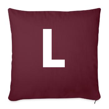 L - Sofa pillowcase 17,3'' x 17,3'' (45 x 45 cm) - burgundy - Front