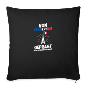 Français Français France - Housse de coussin décorative 45 x 45 cm - noir - Devant
