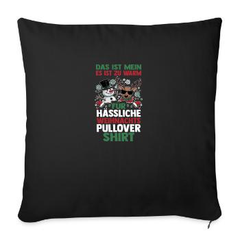 Weihnachtsmann Weihnachten Hässliche Weihnachten - Sofakissenbezug 45 x 45 cm - Schwarz - Vorne