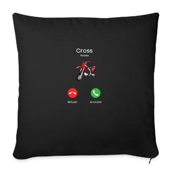 appel du cross - Housse de coussin décorative 45 x 45 cm - noir - Devant