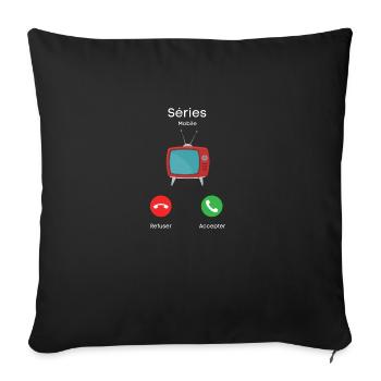 appel des séries - Housse de coussin décorative 45 x 45 cm - noir - Devant