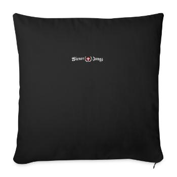 Wiener Jungs Ultras Hooligans Fussball - Sofakissenbezug 45 x 45 cm - Schwarz - Vorne