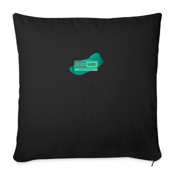 Logo de peinture / couleur - CreativeHand - Housse de coussin décorative 45 x 45 cm - noir - Devant