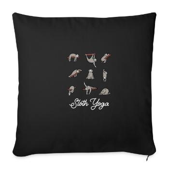 Sloth Yoga Yoga Coach Geschenk - Sofakissenbezug 45 x 45 cm - Schwarz - Vorne